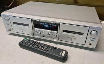 Sony tc-we475 cassettedeck dubbel + afstandsbediening beschikbaar voor biedingen