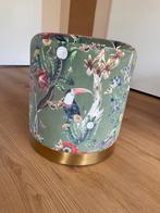 Easenza poef bloemen vogels groen, Ophalen, Zo goed als nieuw, Rond, Minder dan 50 cm
