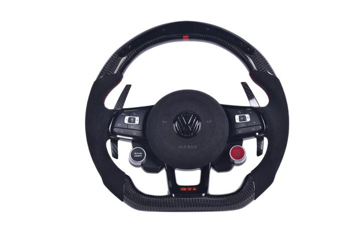 Volkswagen Golf 7 /7.5 GTI Alcantara & carbon LED sportstuur, Auto-onderdelen, Besturing, Volkswagen, Nieuw, Verzenden