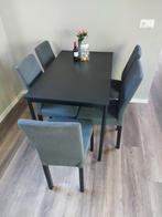 Eettafel met 5 stoelen, Ophalen, Zo goed als nieuw, 4 tot 6 stoelen