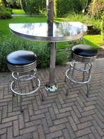 Amerikaanse muur bartafel barkrukken Bel Air sixties fifties, Huis en Inrichting, Barkrukken, Ophalen, 60 tot 90 cm, Met voetsteun