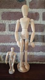 Houten Ledenpoppen Set - 15,5 & 32 cm - Nieuwstaat, Ophalen of Verzenden