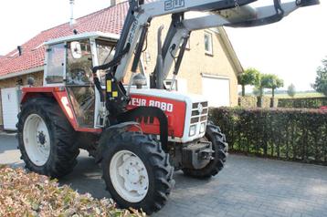 Steyr 8080 met voorlader 40 kmh (bj 1984) beschikbaar voor biedingen
