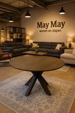 Eettafel rond 130 Bruin mangohout Direct/leverbaar E-7001, Huis en Inrichting, Tafels | Eettafels, Ophalen, Rond, Nieuw, Mwonenenslapen@ziggo.nl