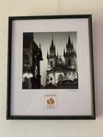 Foto Praag astronomische klok en Tyn kerk - ingelijst kunst, Antiek en Kunst, Kunst | Schilderijen | Klassiek, Ophalen of Verzenden