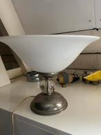 Stijlvolle Staande Lamp met Glazen Kap & Plexiglas Voet, Ophalen of Verzenden