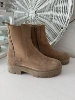 ZGAN > Leuke Suede Beige Manfield Enkellaarzen / maat 41, Hoge laarzen, Verzenden, Beige, Zo goed als nieuw