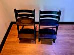 2x Stokke Tripp Trapp Zwart, Ophalen, Gebruikt, Meegroeistoel, Aanschuifbaar