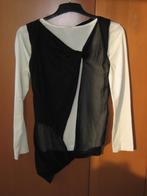 Zeer aparte zwart zijden topje ITALIAANS DESIGN, S snazzeys, Kleding | Dames, Verzenden, Zwart, Zo goed als nieuw, Maat 36 (S)
