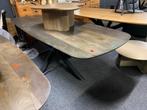 Deens ovale tafel 240x105 - donkerbruin, Ophalen, Gebruikt, 100 tot 150 cm, 200 cm of meer