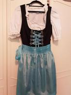 Zwarte dirndl met lichtbauwe bloemetjes compleet, Ophalen, Maat 42/44 (L), Kleding, Overige thema's