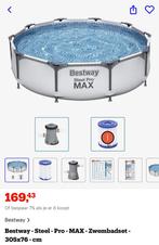 Bestway zwembad 305x76 CM met pomp etc., Tuin en Terras, Ophalen of Verzenden, Rechthoekig, 200 tot 400 cm, Minder dan 80 cm