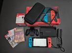 Nintendo Switch V2 inclusief toebehoren en 3 games, Ophalen of Verzenden, Gebruikt, Switch 2019 Upgrade