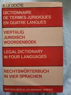 Viertalig Juridisch woordenboek - E. Le Docte, Boeken, Gelezen, Overige uitgevers, Ophalen of Verzenden