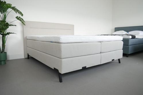 LUXE BOXSPRING 180 x 200 BEIGE - GEVEERDE ONDERBOXEN, Huis en Inrichting, Slaapkamer | Boxsprings, Nieuw, 180 cm, 200 cm, Tweepersoons
