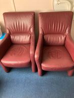 Super mooi leren Fauteuils 2 stuks, Huis en Inrichting, Fauteuils, Ophalen, Zo goed als nieuw, 50 tot 75 cm, Leer