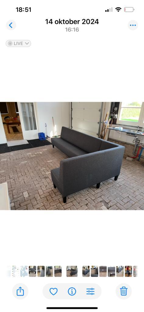 Bank, Huis en Inrichting, Banken | Complete zithoeken, Zo goed als nieuw, Stof, Ophalen