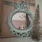 Prachtige spiegel met engeltjes, Antiek en Kunst, Ophalen of Verzenden, Rechthoekig, Minder dan 50 cm