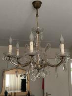 Elegante Kroonluchter met Kristallen, Huis en Inrichting, Lampen | Kroonluchters, Ophalen of Verzenden, Gebruikt, Glas