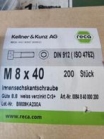 200x Reca Imbusbouten M8x40 - Nieuw in doos, Ophalen of Verzenden, Nieuw, Minder dan 50 mm, Schroeven