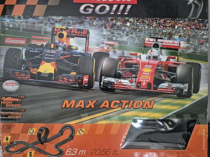 Carrera Go Max Racebaan met extra auto's en baanstukken, Kinderen en Baby's, Speelgoed | Racebanen, Gebruikt, Racebaan, Elektrisch