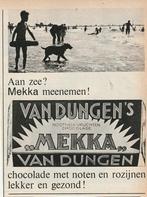 Retro reclame 1961 Van Dungen Mekka chocola aan zee, Verzenden, Overige typen