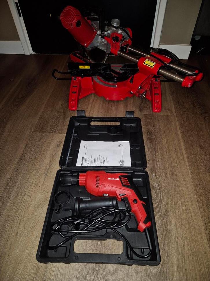 Zo goed alsnieuwe Einhell afkortzaag + een Einhell klopboor!, Doe-het-zelf en Verbouw, Gereedschap | Boormachines, Nieuw, Boormachine