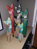 Houten Katten Decoratie Set, Ophalen of Verzenden, Gebruikt