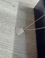Zilveren ketting hartje, Ophalen of Verzenden, Zo goed als nieuw, Zilver, Zilver