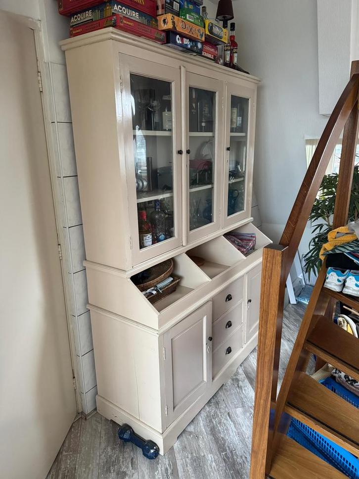 Buffetkast / boerenkast / servieskast / vitrinekast, Huis en Inrichting, Kasten | Buffetkasten, Zo goed als nieuw, 200 cm of meer
