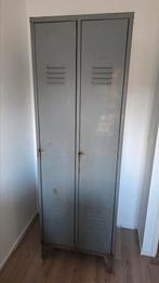 MOET DEZE WEEK WEG - Vintage grijze metalen locker kast, Huis en Inrichting, Kasten | Lockerkasten, Ophalen, Gebruikt
