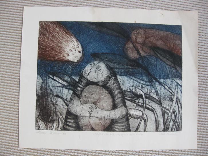 Ria Thurné., Antiek en Kunst, Kunst | Etsen en Gravures, Ophalen