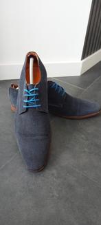 Van Lier Blauw Suède Herenschoenen Maat 43,5/44, Kleding | Heren, Schoenen, Blauw, Van Lier, Ophalen of Verzenden, Gedragen
