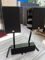 NHT SB-3 speakers + Center speaker incl standaards, Gebruikt, 60 tot 120 watt, Front, Rear of Stereo speakers, Ophalen