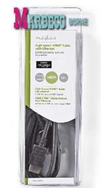 High Speed ​​HDMI Kabel met Ethernet, 4K,3D 10.2 Gbps, 1,0M, Nedis, Nieuw, Info@marbeco.nl, Minder dan 2 meter