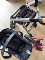 Dubatti kinderwagen onderstel en autostoel, Gebruikt, Verstelbare duwstang, Ophalen, Kinderwagen