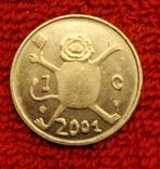 Zilveren Loeki 2001, Postzegels en Munten, Munten | Nederland, Zilver, 1 gulden, Ophalen of Verzenden, Koningin Beatrix