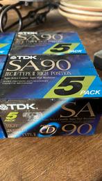 Tweede partij vintage nieuwe TDK SA90 cassettebandjes, Cd's en Dvd's, Cassettebandjes, 2 t/m 25 bandjes, Overige genres, Ophalen of Verzenden