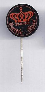 Speldje nr19 speldje beatrix en claus 29-06-1965, Verzamelen, Speldjes, Pins en Buttons, Verzenden, Gebruikt, Overige onderwerpen