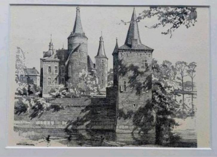 Hoensbroek ... H.E. Roodenburg ..., Antiek en Kunst, Kunst | Etsen en Gravures, Ophalen of Verzenden