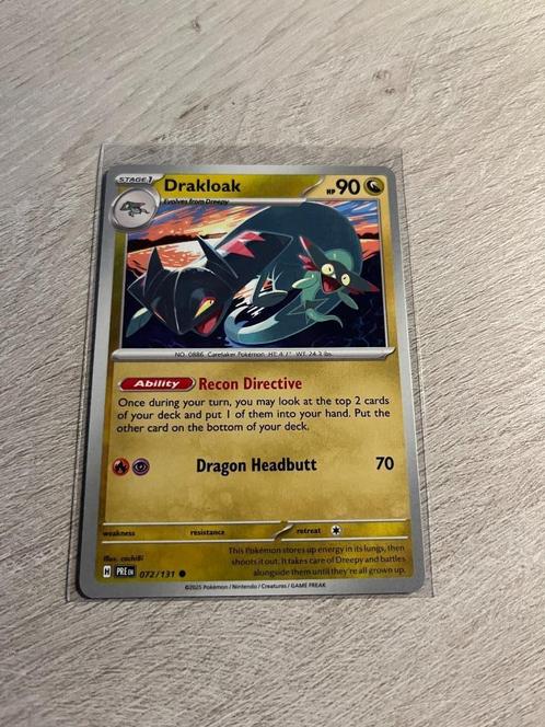 Drakloak 072/131 Prismatic Evolutions - Pokémon Kaart, Hobby en Vrije tijd, Verzamelkaartspellen | Pokémon, Nieuw, Losse kaart