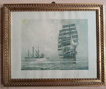 Litho Marin-Marie.Beroemde zeezeiler,kunstschilder,schrijver beschikbaar voor biedingen