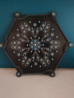 Vintage Sneeuwvlok Staphorster dienblad mandala stipwerk, Ophalen of Verzenden, Zo goed als nieuw, Overige vormen, Hout