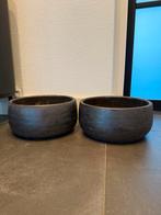 Set van 2 zwarte plantenpotten, Ophalen, Gebruikt, Rond, Binnen