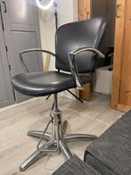 Kapperstoel Salon Ambience - Zwart, Huis en Inrichting, Stoelen, Ophalen of Verzenden, Gebruikt, Zwart, Metaal