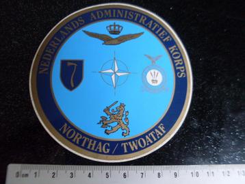 sticker northag twoataf nederlands administratie korps logo beschikbaar voor biedingen