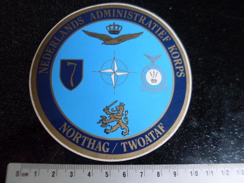 sticker northag twoataf nederlands administratie korps logo, Verzamelen, Stickers, Zo goed als nieuw, Bedrijf of Vereniging, Verzenden