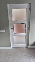 Binnendeur met facet geslepen glas, Doe-het-zelf en Verbouw, Deuren en Horren, Ophalen, 80 tot 100 cm, Binnendeur, 200 tot 215 cm