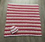 Nieuw: Dekentje met bijpassend mutsje, Ophalen of Verzenden, Zo goed als nieuw, 100 cm of meer, Deken