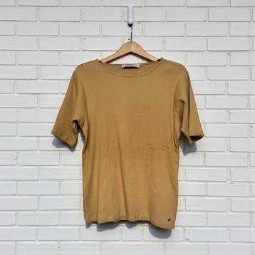 Studio Anneloes T-shirt Maat L Mosterdgeel Basic Ribstof beschikbaar voor biedingen